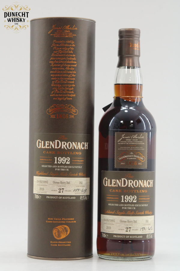Glendronach - 27 Years Old - 1992 - Single Oloroso Cask #182 - UK