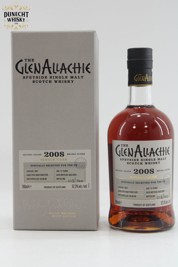 GlenAllachie - 12 Years Old - 2008 Single Cask #1867 - UK Exclusive