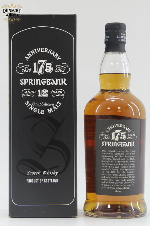 Springbank 175th Anniversary 12 Year Old