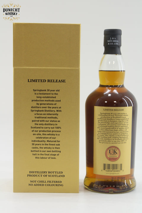 Springbank 30 Year Old 2025 Release