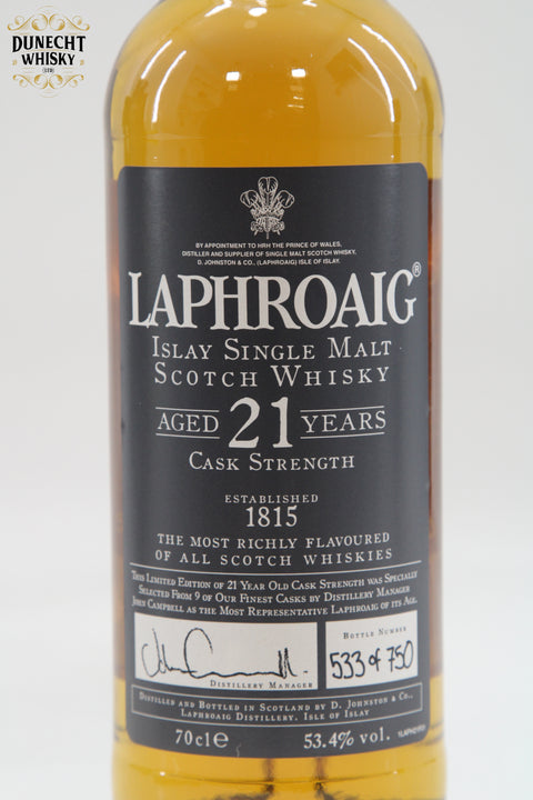 Laphroaig 21 Year Old Cask Strength / Heathrow Terminal 5