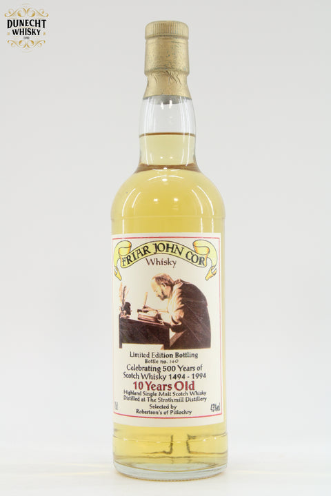 Strathmill - 10 Years Old - Friar John Cor 500 Years of Scotch