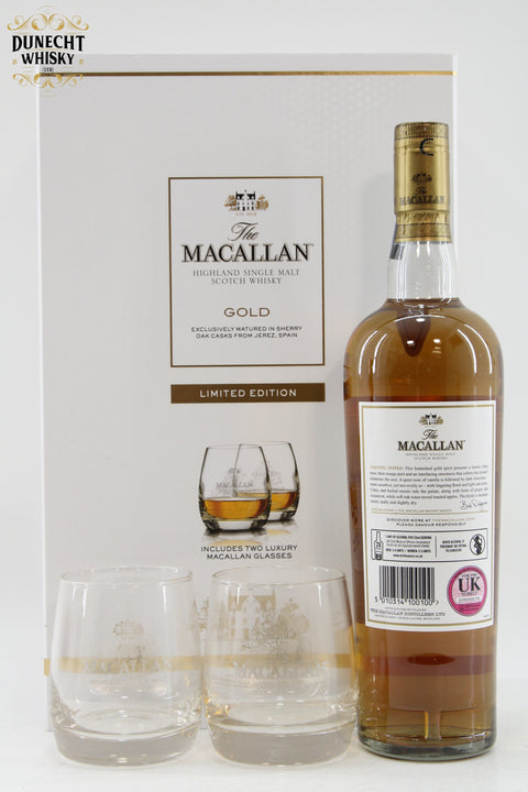 Macallan - Gold - Limited Edition & 2 Glasses