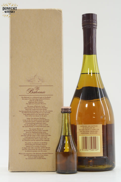 Balvenie - 10 Years Old - Founder's Reserve - Cognac Bottle 1990's + Miniature