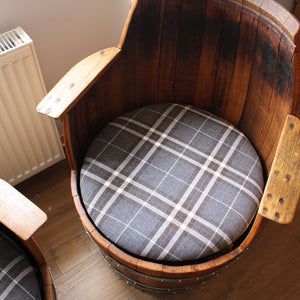 Whisky Barrel Seating with Whisky Barrel Clock Coffee Table
