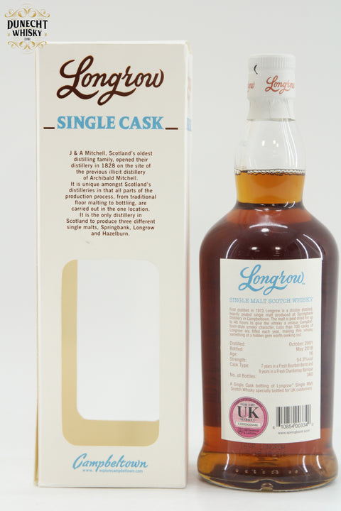 Longrow 2001 Single Chardonnay Cask Finish 16 Year Old / UK
