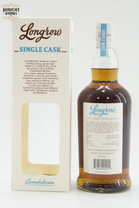 Longrow 2007 Single Sherry Cask 11 Year Old / Moestue Grape Selections, Norway