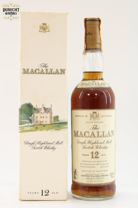 Macallan 12 Year Old — Bottled 1980s-1990s - Giovinetti — 75cl