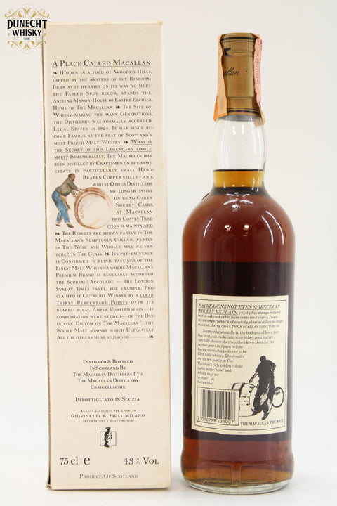 Macallan 12 Year Old — Bottled 1980s-1990s - Giovinetti — 75cl