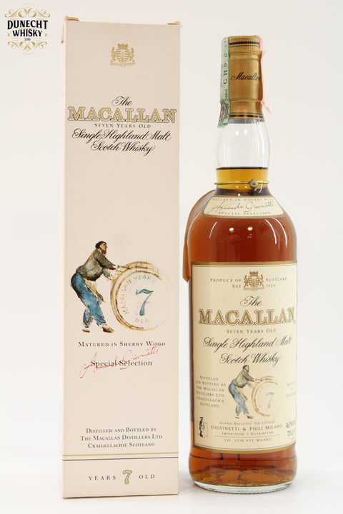 Macallan 7 Year Old Armando Giovinetti Special Selection 1990s