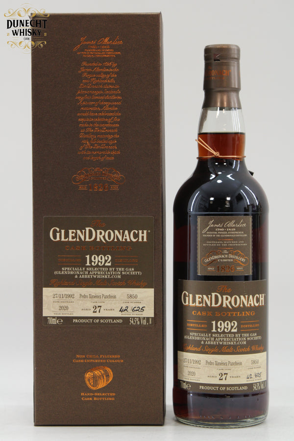 Glendronach - 27 Years Old - 1992 - Single PX Cask #5850 - G.A.S