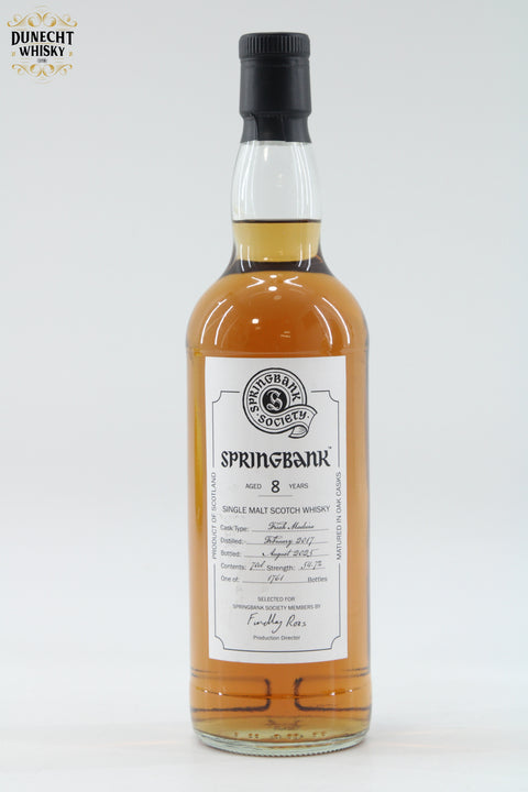 Springbank 2017 8 Year Old - Society Bottling