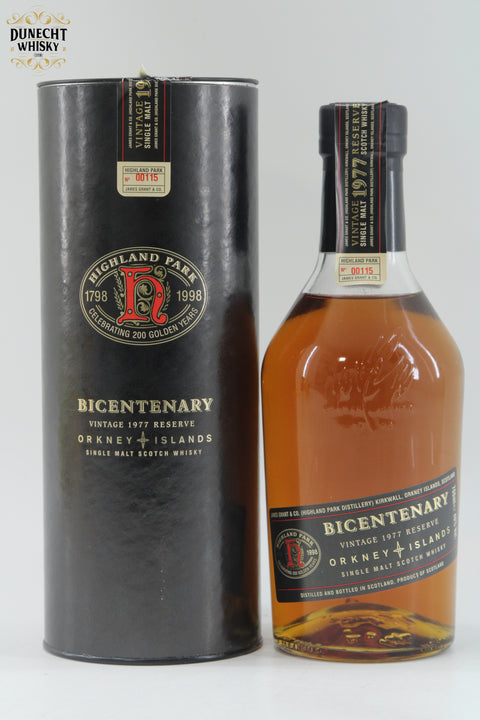 Highland Park - 21 Years Old - Bicentenary (1977)