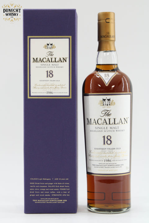 Macallan - 18 Year Old - 1986