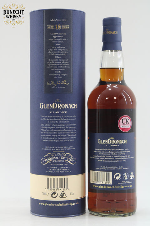 Glendronach 18 Year Old Allardice 2016 Release