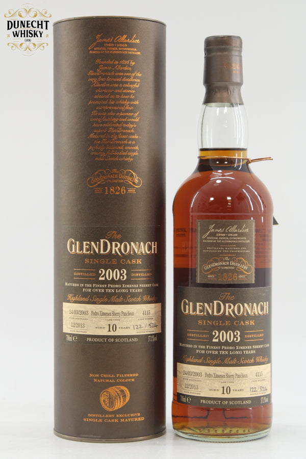 Glendronach 2003 10 Year Old Single Cask #4115