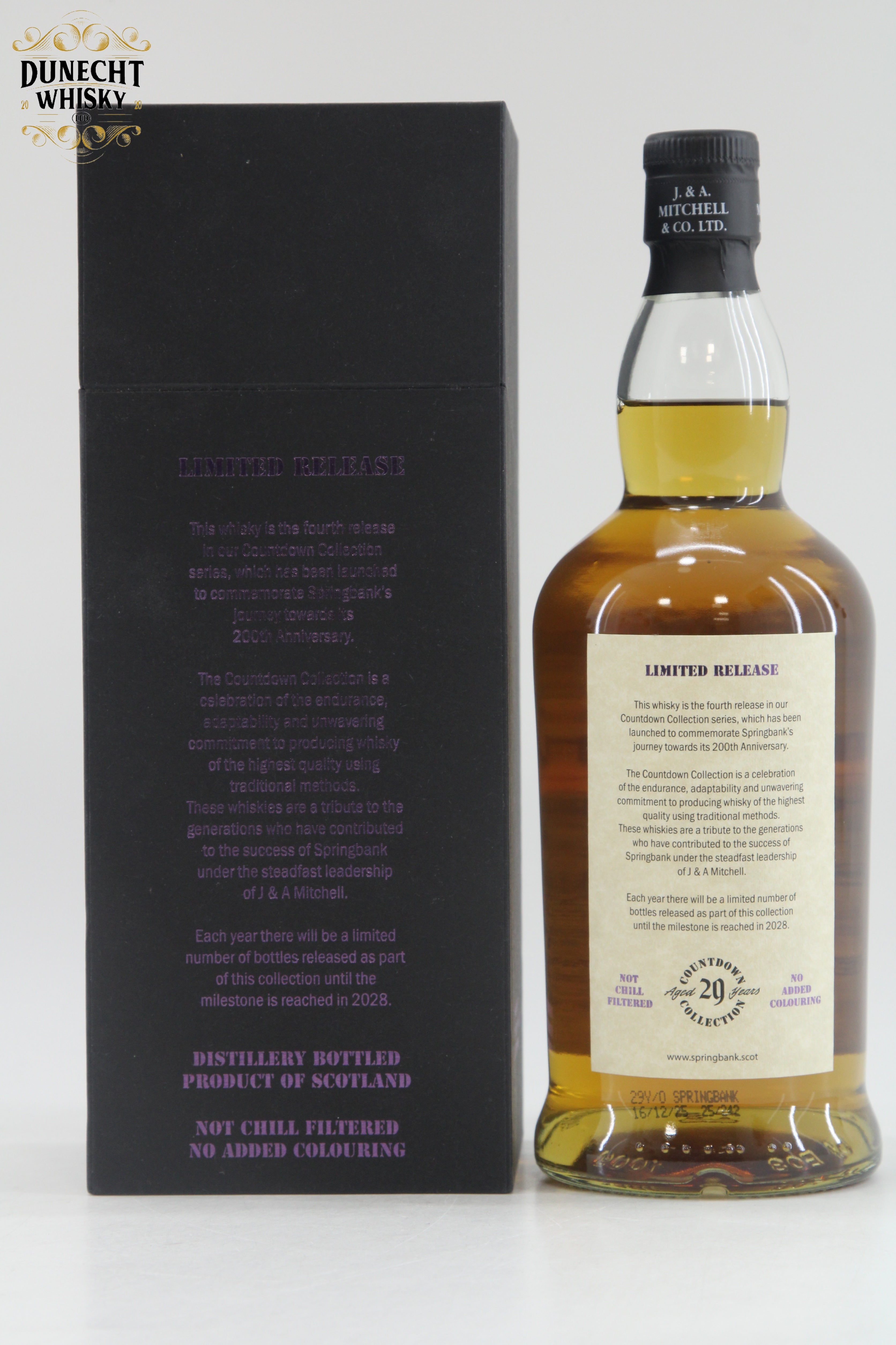 Springbank Countdown Collection 2026 29年 Springbank 29 Year Old 2026 - Countdown Collection – Dunecht Whisky