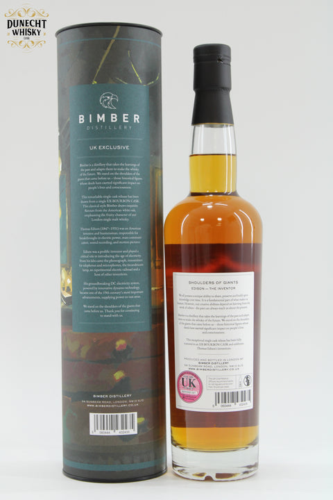 Bimber - Ex-Bourbon Cask (Single Cask #337) Shoulders of Giants (Edison - The Inventor)