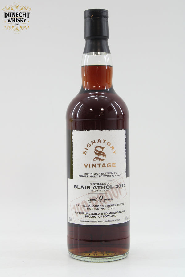 Blair Athol - 9 Year Old (2014) 100 Proof Edition #3 (Signatory Vintage)